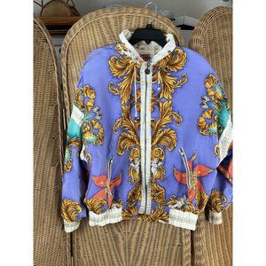 GF Sport jacket cherub large vintage Purple Gold Puffy 1990